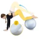 Gimnastikos kamuolys 4FIZJO Reh Ball 55 cm, pilkas su pompa