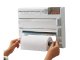 Wall-Mount 5-in-1 Kitchen Paper Towel Holder Plastic Wrap Foil Dispenser Cutter