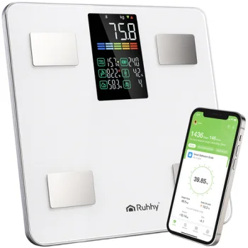 Ruhhy 00020676 Analytical Body Scale with LCD, up to 226 kg, White