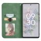 Google Pixel 6a Vintage Leather Skin-Touch Magnetic Case Book Cover, Green