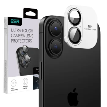 ESR Armorite Tempered Glass Camera Protector for iPhone 16 / 16 Plus, Black