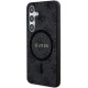 Guess 4G Collection Leather Metal Logo MagSafe Case for Samsung Galaxy S24+, Black