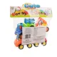 Construction Toy Vehicles Set with Push and Go Drive, 4 pcs