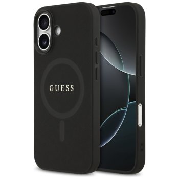 Guess Saffiano Classic Logo MagSafe Phone Case Cover iPhone 17 - black