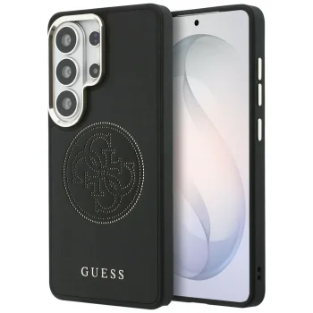 Dėklas Guess Perforated Logo MagSafe, skirtas Samsung Galaxy S26 Ultra, juodas