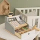 Ecotoys Wooden Kids Cash Register with Scanner and Money