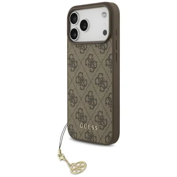 Guess iPhone 17 Pro Max Case 4G Charms Collection MagSafe, Brown