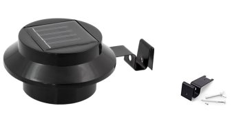 Garden Night Lamp 3 LED with Solar Batteries with Sensor, Black