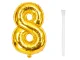 Foil Balloon Number 8 for Birthday Party 66cm, Gold