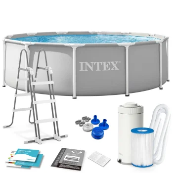 Frame Pool Intex Prism Frame 26716ND 366 x 99 cm with Pump and Ladder