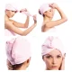 Microfiber Hair Towel Hat Turban Spa Cap, Blue