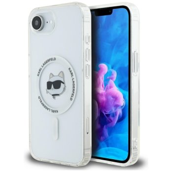 Karl Lagerfeld IML Metal Choupette Head MagSafe Case for iPhone 16e, White