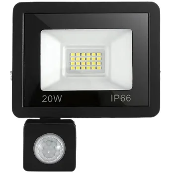 LED Floodlight with Motion and Dusk Sensor 20W 6000K IP66