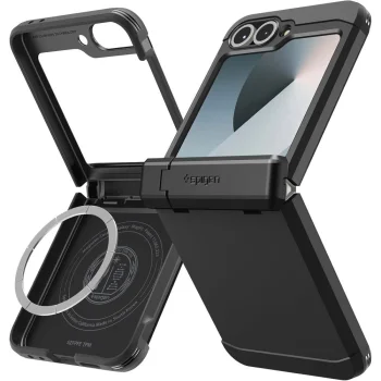 Spigen Tough Armor Pro Mag Case for Samsung Galaxy Z Flip 6 / 7 FE, Black