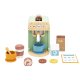 Wooden Toy Coffee Maker Playset with Accessories for Kids