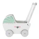 ECOTOYS Wooden Doll Stroller & Push Walker Cart