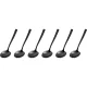 Sambonet Rock PVD Espresso Spoons Set, 6 Pieces, Black