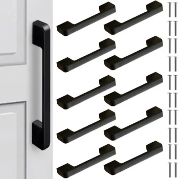 Furniture Handles Ruhhy 24190, Matte Black, 10 pcs