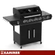 Gas Grill 4+1 17kW Kaminer Varen 5.0 Cast Iron Grate, Black