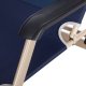 Garden Beach Deck Chair Folding Chair Sunbed with Headrest, Dark Blue
