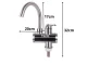 Instant Electric Hot Water Heater Faucet with LED Display 3000W, Silver
