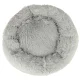 Plush Donut Calming Pet Bed for Dogs and Cats 60 cm, Light Grey