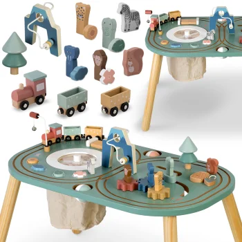 Nukido NK-865 Wooden Sensory Table with Magnetic Train