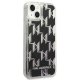 Karl Lagerfeld Liquid Glitter Monogram Case for iPhone 14, Black