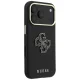Guess Grained & Big Resin Logo Case for iPhone 18 Pro Max / 17 Pro Max - Black