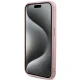 Guess iPhone 15 Pro Case Saffiano Iridescent Script, Pink
