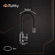Ruhhy 26324 Kitchen Faucet with Flexible 360° Spout, Black / Silver