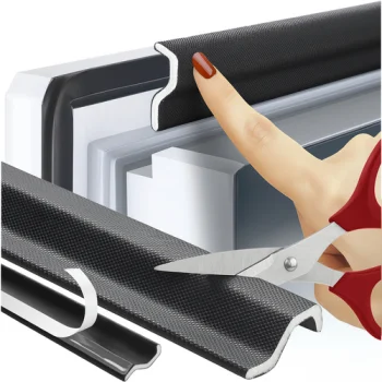 Self-Adhesive Weather Stripping for Doors and Windows Ruhhy 26267, black