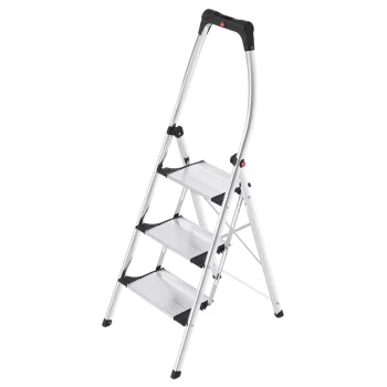 Step Ladder Hailo K100 TopLine, 3 Steps, Aluminium