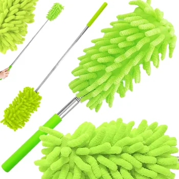 Telescopic Microfiber Duster 25-75cm Green