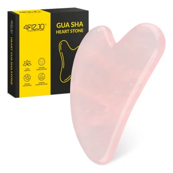 4FIZJO Natural Rose Quartz Gua Sha Massage Stone