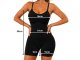 Women\'s Sports Romper Push Up Fitness S/M, Black