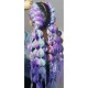 Soulima Synthetic Ombre Hair, Blue/Purple, 60 cm