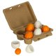 Toy wooden eggs for kids, 6 pcs