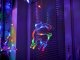 LED Christmas Curtain Lights with Reindeer & Bells 2.5m 138 LED 8 Modes, Multicolor