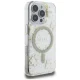 Guess Resin Flowers Glitter MagSafe iPhone 16 Pro Max Case - Beige
