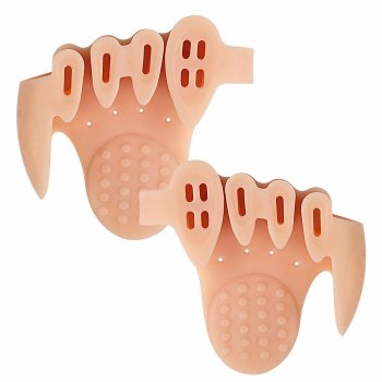 Gel Toe Separator and Bunion Corrector 2 Pack, Nude