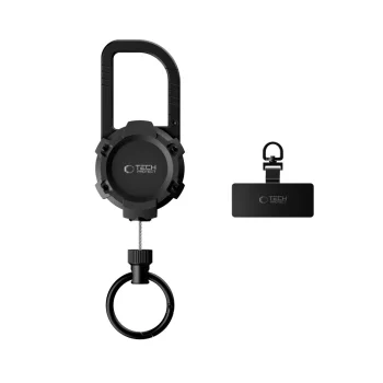 Tech-Protect ATH03 UrbanLoop Retractable Lanyard Keychain - Black