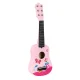 Ecotoys Wooden Kids Guitar with Metal Strings and Pick, Pink