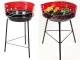 Portable Round Charcoal & Briquette Garden BBQ Grill, 35cm