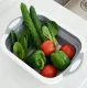Collapsible Silicone Bowl with Plug and Cutting Board 2-in-1