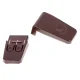 Child Safety Corner Lock for Cabinets and Drawers, Brown