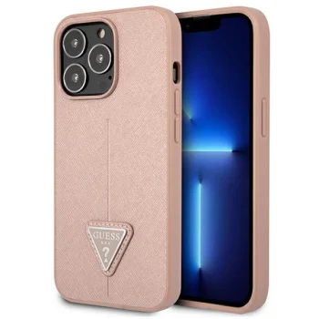 Guess Saffiano Triangle Case for Apple iPhone 13 Pro / 13, Pink