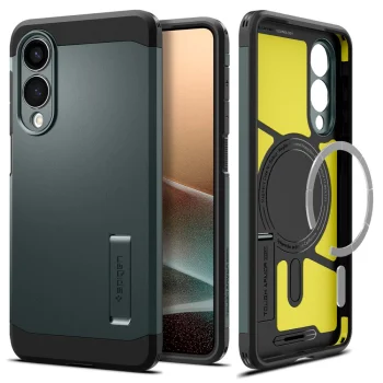 Spigen Tough Armor MagSafe Case for Samsung Galaxy S25 Edge Green/Black