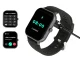 Smartwatch with Silicone Strap and Bluetooth Calls, Black