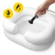 4FIZJO Inflatable Bedside Hair Washing Basin with Shower, White
